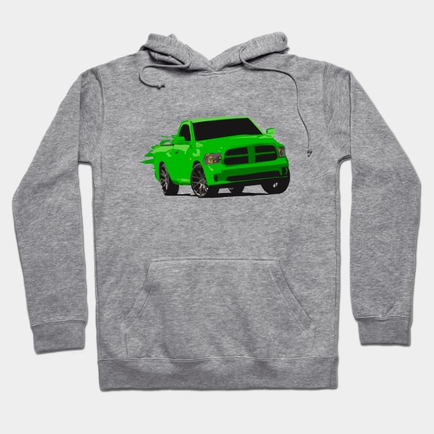 Dodge Ram green Hoodie by mfz